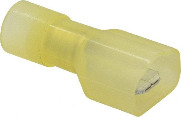 Ideal - 12 to 10 AWG, Nylon, Fully Insulated, Female Wire Disconnect - 1/4 Inch Wide Tab, Yellow, cUL Listed, RoHS Compliant, UL Listed - Strong Tooling