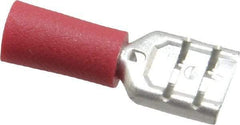 Ideal - 22 to 18 AWG, Vinyl, Fully Insulated, Female Wire Disconnect - 1/4 Inch Wide Tab, Red, cUL Listed, RoHS Compliant, UL Listed - Strong Tooling