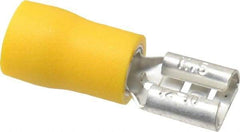 Ideal - 12 to 10 AWG, Vinyl, Fully Insulated, Female Wire Disconnect - 1/4 Inch Wide Tab, Yellow, cUL Listed, RoHS Compliant, UL Listed - Strong Tooling