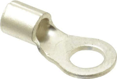 Ideal - 12-10 AWG Noninsulated Crimp Connection Circular Ring Terminal - #10 Stud, 0.772" OAL x 0.374" Wide, Tin Plated Brass Contact - Strong Tooling