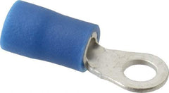 Ideal - 16-14 AWG Partially Insulated Crimp Connection Circular Ring Terminal - #6 Stud, 0.764" OAL x 0.394" Wide, Tin Plated Brass Contact - Strong Tooling