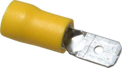 Ideal - 12 to 10 AWG, Vinyl, Fully Insulated, Male Wire Disconnect - 1/4 Inch Wide Tab, Yellow, cUL Listed, RoHS Compliant, UL Listed - Strong Tooling