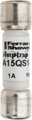 Ferraz Shawmut - 150 VAC/VDC, 1 Amp, Fast-Acting Semiconductor/High Speed Fuse - Clip Mount, 1-1/2" OAL, 100 at AC, 50 at DC kA Rating, 13/32" Diam - Strong Tooling