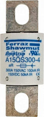 Ferraz Shawmut - 150 VAC/VDC, 300 Amp, Fast-Acting Semiconductor/High Speed Fuse - Bolt-on Mount, 2-21/32" OAL, 100 at AC, 50 at DC kA Rating, 1-1/8" Diam - Strong Tooling