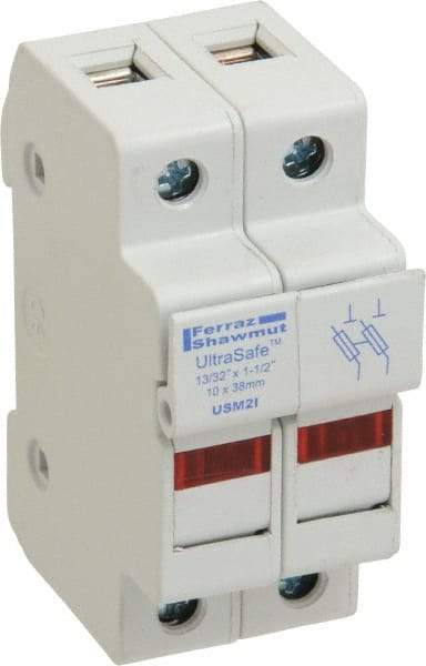 Ferraz Shawmut - 2 Pole, 1000 VDC and 800 VAC, 30 Amp, DIN Rail Mount Fuse Holder - Compatible with CC Class, 1-1/2 Inch Long x 1.38 Inch Wide and 13/32 Inch Diameter Fuse - Strong Tooling