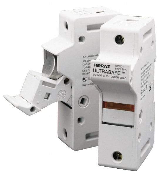 Ferraz Shawmut - 1 Pole, 600 VAC/VDC, 60 Amp, DIN Rail Mount Fuse Holder - Compatible with J Class, 58mm Long x 3.84 Inch Wide and 22mm Diameter Fuse - Strong Tooling