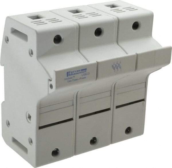 Ferraz Shawmut - 3 Pole, 600 VAC/VDC, 60 Amp, DIN Rail Mount Fuse Holder - Compatible with J Class, 58mm Long x 3.84 Inch Wide and 22mm Diameter Fuse - Strong Tooling