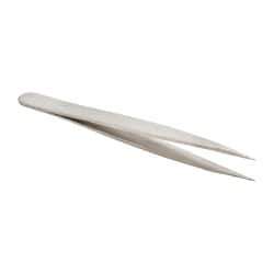 Value Collection - 3-1/2" OAL 0C-SA Precision Tweezers - Short, Flat Tip - Strong Tooling