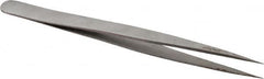 Value Collection - 5-5/16" OAL SS-SS Precision Tweezers - Long & Slim for Inside Reach - Strong Tooling