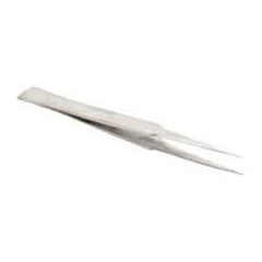 Value Collection - 5-1/8" OAL GG-SS Precision Tweezers - General Utility, Long & Strong Point, Wide Shank - Strong Tooling