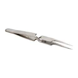 Value Collection - 4-3/4" OAL N5A Reverse Action Tweezers - Long Fine Offset Point - Strong Tooling