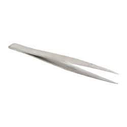 Value Collection - 4-1/4" OAL Stainless Steel Assembly Tweezers - Thin, Fine, Light Point - Strong Tooling