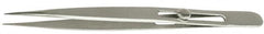 Value Collection - 4-3/4" OAL Assembly Tweezers - Slide Locking, Sharp Point - Strong Tooling