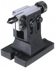 Interstate - 4" Centerline Height, Tailstock - Adjustable, Cast Iron, Use with Speed-Dex Indexing fixtures - Strong Tooling