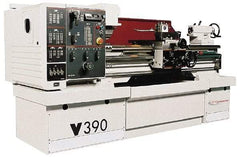 Clausing - 15-3/4" Swing, 50" Between Centers, 208/230/460 Volt, Triple Phase Engine Lathe - 4MT Taper, 10 hp, 14 to 2,500 RPM, 2-1/8" Bore Diam, 53" Deep x 65" High x 107" Long - Strong Tooling