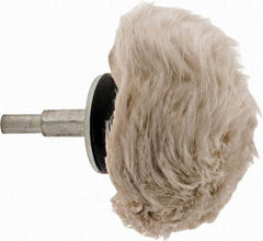 Dico - 3" Diam, 1/4" Shank Diam, Mushroom Shaped Mounted Bob - Medium Density, 2-1/2" Head Length, Wool Felt - Strong Tooling