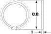 Thomson Industries - 0.042" Wide, Stainless Steel 1/2" External Retaining Ring - For Use with Linear Bearing SUPER-8 - Strong Tooling