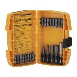 DeWALT - 21 Piece, Screwdriver Bit Set - #1, #2 & #3 Phillips, #1, #2 & #3 Square Recess, #6, #8 & #10 Slotted - Strong Tooling