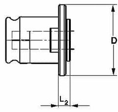 Emuge - 0.48" Tap Shank Diam, 0.36" Tap Square Size, 5/8" Tap, #3 Tapping Adapter - Exact Industrial Supply