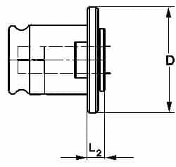 Emuge - 0.652" Tap Shank Diam, 0.489" Tap Square Size, 13/16" Tap, #3 Tapping Adapter - Exact Industrial Supply