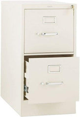 Hon - 26" Wide x 29" High x 26-1/2" Deep, 2 Drawer Vertical File with Lock - Steel, Putty - Strong Tooling