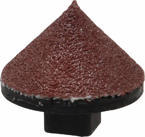 Superior Abrasives - 7/8" Diam 80 Grit 90° Included Angle Cone Center Lap - Aluminum Oxide, Medium Grade, Shank Mounted - Strong Tooling