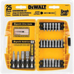 DeWALT - 25 Piece, Screwdriver Bit Set - SQ1, SQ2, SQ3, 1/4" Drive - Strong Tooling