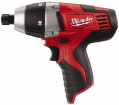 Milwaukee Tool - 12 Volts, Lithium-Ion Battery, 1/4 Inch Keyless Chuck, Pistol Grip Cordless Drill - 250, 750 RPM, 60 Inch/Lbs. Torque, Reversible - Strong Tooling