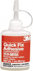 3M - 1 oz Bottle Clear Quick Fix Adhesive - 1 OZ BOTTLE CLEAR 3M QUICK FIX ADHESIVE - Strong Tooling