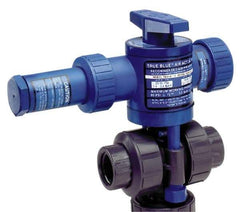 Plast-O-Matic - 1-1/4" Pipe, CPVC Pneumatic Spring Return Actuated Ball Valve - Viton Seal, True Union End Connection - Strong Tooling