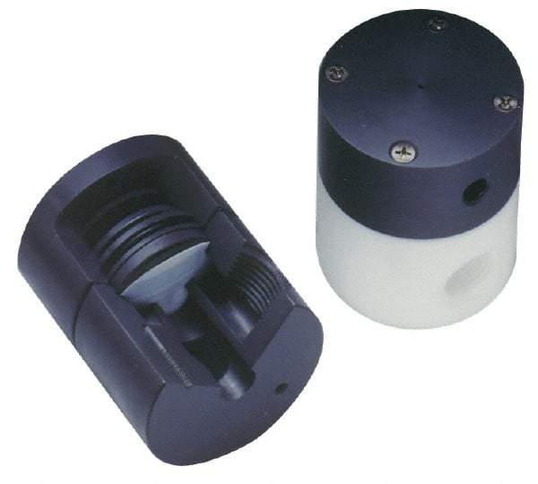 Plast-O-Matic - 1-1/2" Pipe, 100 Max psi, Diaphragm Valve - Female NPT End Connection, PVC - Strong Tooling