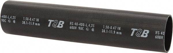 Thomas & Betts - 8" Long, 3:1, Polyolefin Heat Shrink Electrical Tubing - Black - Strong Tooling