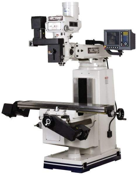 Vectrax - 54" Long x 10" Wide, 3 Phase Acurite Millpower CNC Milling Machine - Variable Speed Pulley Control, NT40 Taper, 5 hp - Strong Tooling