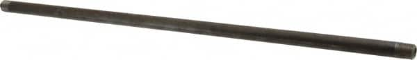 Value Collection - Schedule 80, 1/4" Diam x 18" Long Black Pipe Nipple - Threaded - Strong Tooling