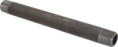 Made in USA - Schedule 80, 1/2" Diam x 8" Long Black Pipe Nipple - Threaded - Strong Tooling