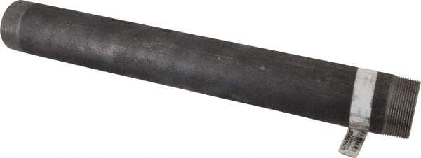 Made in USA - Schedule 80, 2" Diam x 18" Long Black Pipe Nipple - Threaded - Strong Tooling