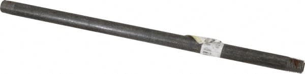 Value Collection - Schedule 80, 1/4" Diam x 12" Long Black Pipe Nipple - Threaded - Strong Tooling