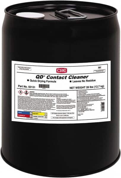 CRC - 5 Gallon Pail Contact Cleaner - 0°F Flash Point, 22,600 Volt Dielectric Strength, Flammable, Food Grade, Plastic Safe - Strong Tooling