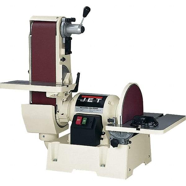 Jet - 48 Inch Long x 6 Inch Wide Belt, 12 Inch Diameter, Horizontal and Vertical Combination Sanding Machine - 2,500 Ft./min Belt Speed, 1-1/2 HP, Single Phase - Strong Tooling