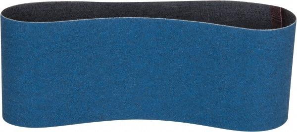 Norton - 3" Wide x 18" OAL, 80 Grit, Zirconia Alumina Abrasive Belt - Zirconia Alumina, Medium, Coated, Y Weighted Cloth Backing, Series 3X - Strong Tooling