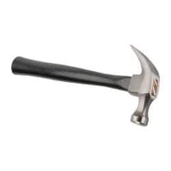 Stanley - 13/16 Lb Head, Curved Claw Nail Hammer - 12-19/64" OAL, Carbon Steel Head, Smooth Face, Wood Handle - Strong Tooling