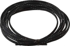 Techflex - Black/White Braided Expandable Cable Sleeve - 10' Coil Length, -103 to 257°F - Strong Tooling