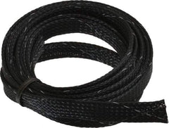 Techflex - Black/White Braided Expandable Cable Sleeve - 10' Coil Length, -103 to 257°F - Strong Tooling