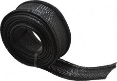 Techflex - Black Braided Cable Sleeve - 10' Coil Length, -103 to 257°F - Strong Tooling