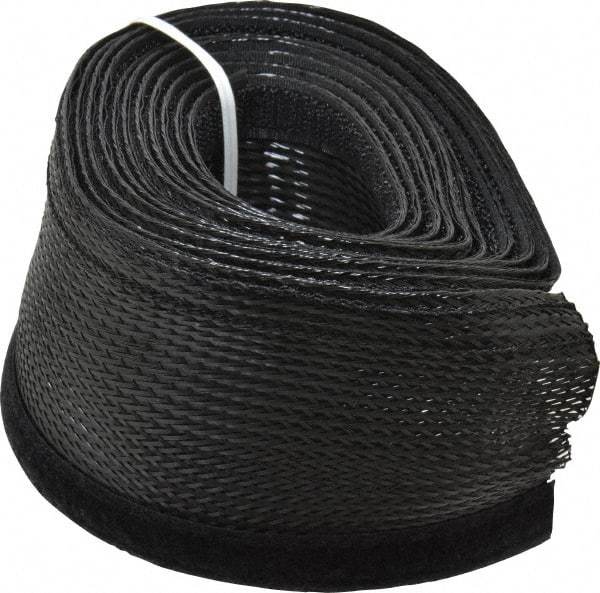 Techflex - Black Braided Cable Sleeve - 10' Coil Length, -103 to 257°F - Strong Tooling