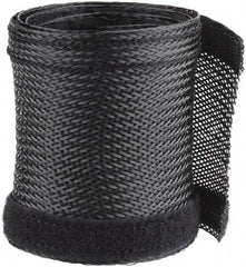 Techflex - Black Braided Cable Sleeve - 3' Coil Length, -103 to 257°F - Strong Tooling