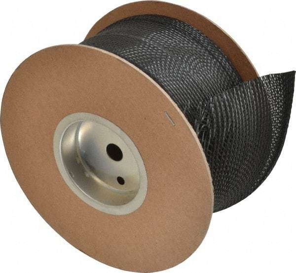 Techflex - Black Braided Cable Sleeve - 25' Coil Length, -103 to 257°F - Strong Tooling