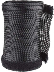 Techflex - Black Braided Cable Sleeve - 3' Coil Length, -103 to 257°F - Strong Tooling