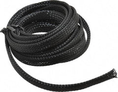 Techflex - Black Braided Expandable Cable Sleeve - 10' Coil Length, -103 to 257°F - Strong Tooling