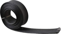 Techflex - Black Braided Expandable Cable Sleeve - 10' Coil Length, -103 to 257°F - Strong Tooling